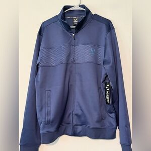 Messi Men's Navy Lightweight Zip-Front Shirt Jacket